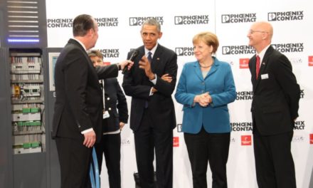 President Obama visits Phoenix Contact at the Hannover Messe