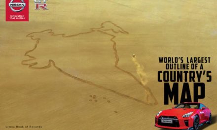 Nissan India set to enter the Limca Book of Records for the world’s largest-ever outline of a country map with a Nissan GT-R
