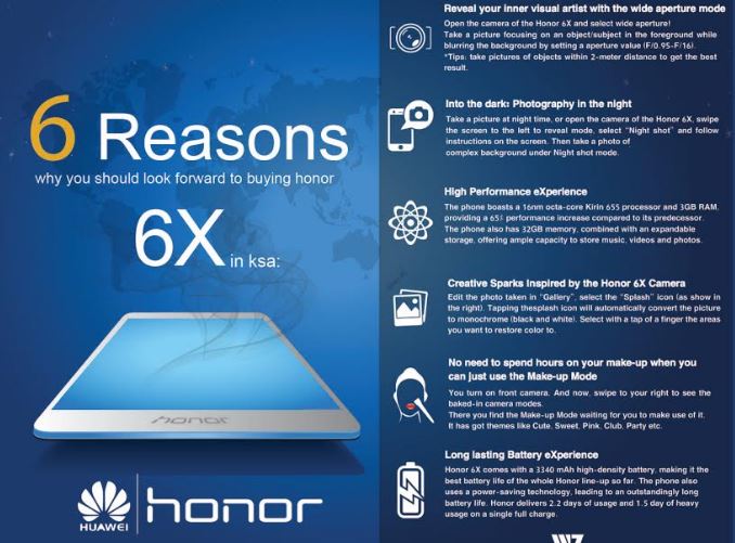 6 REASONNS WHY YOU SHOULD LOOK FORWARD TO BUYING HONOR 6X in KSA: