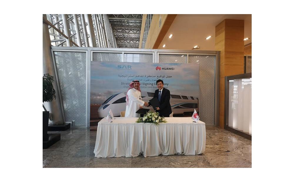 SAR and Huawei sign MoU to develop smart railway in Saudi Arabia