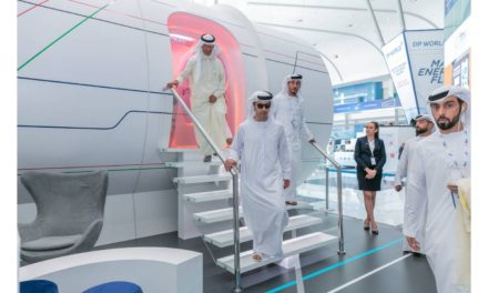 VIP delegation tours Virgin Hyperloop One Pod at World Energy Congress in Abu Dhabi; Panel discussion highlights vision for a connected gulf