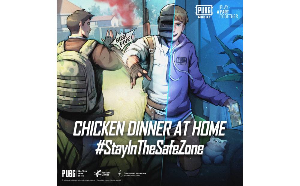 PUBG MOBILE LAUNCHES “CHICKEN DINNER AT HOME” CAMPAIGN IN SUPPORT OF WORLD HEALTH ORGANIZATION’S #PLAYAPARTTOGETHER INITIATIVE