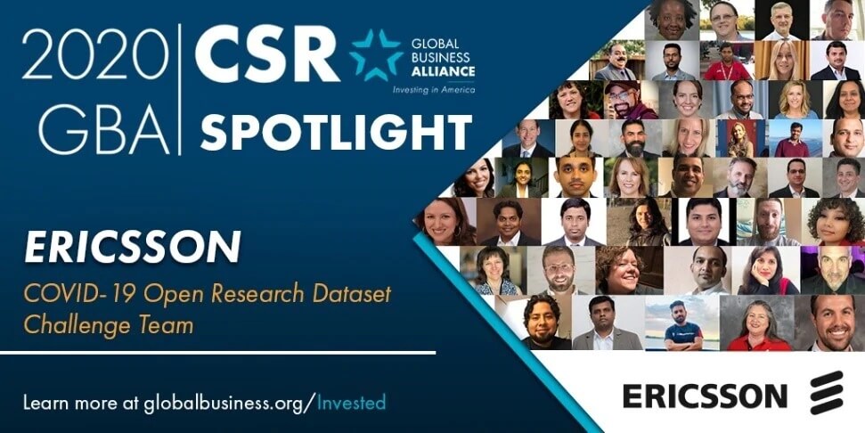 Ericsson recognized for COVID-19 response leadership by Global Business Alliance