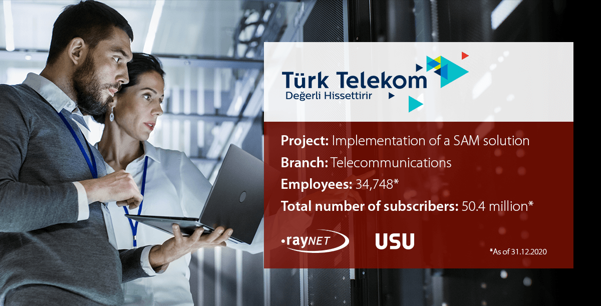 Türk Telekom implements Raynet and USU technology for successful Software Asset Management
