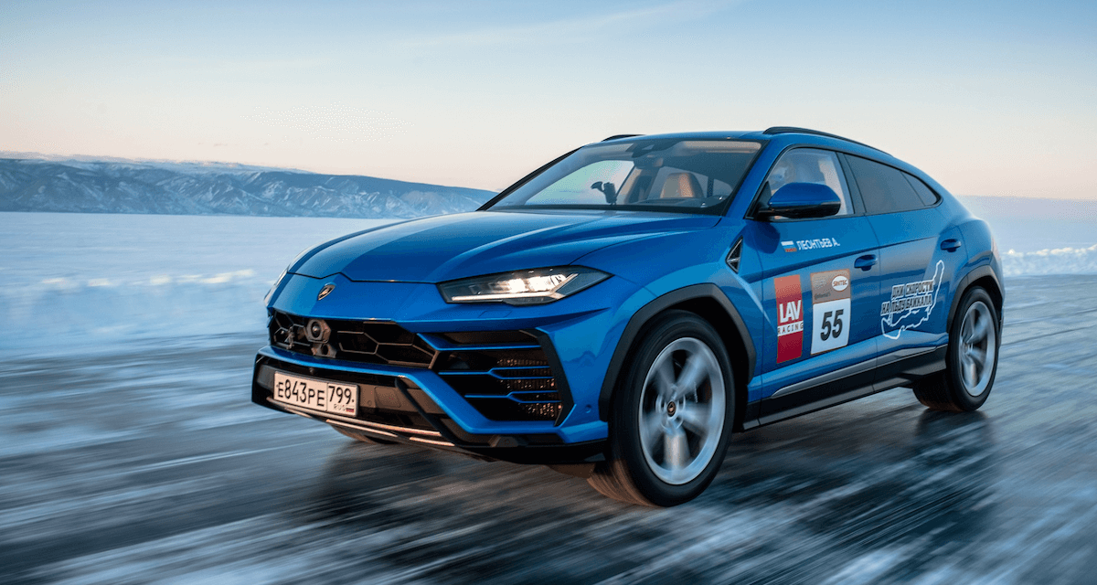 Lamborghini Urus sets high-speed record on the ice of Lake Baikal