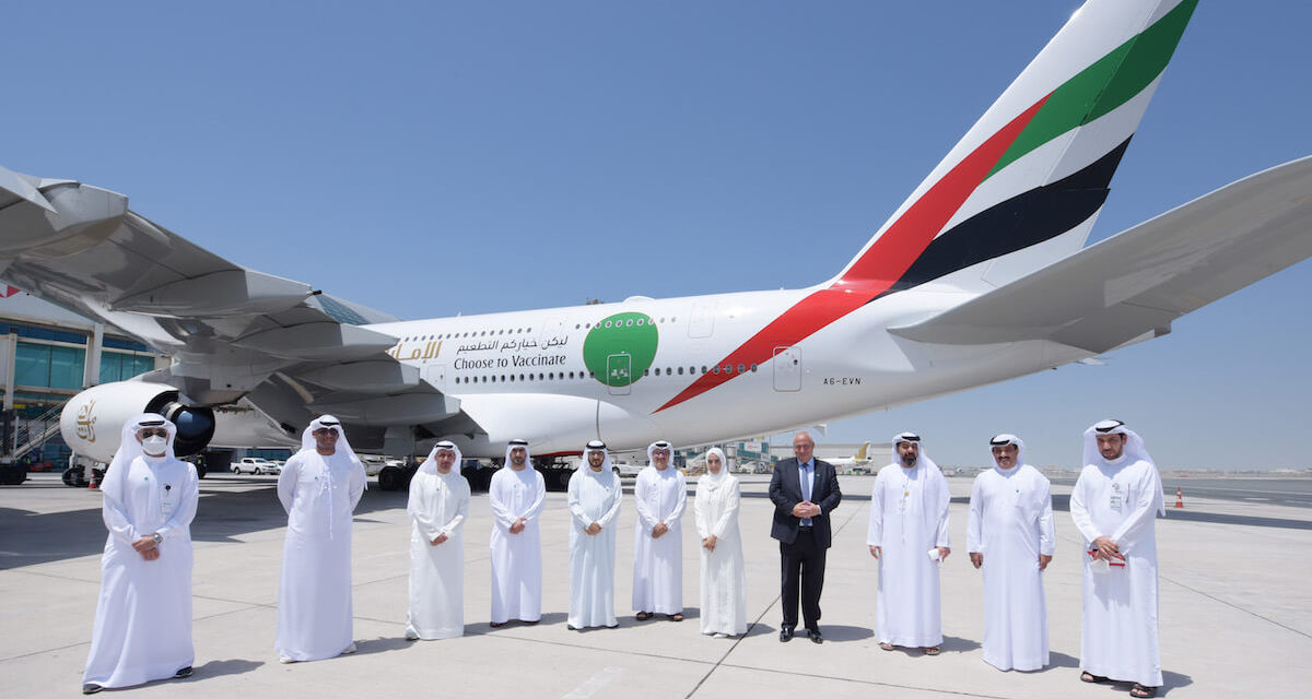 Milestone flight EK2021 highlights UAE’s impressive vaccination drive and readiness of its aviation industry for travel rebound