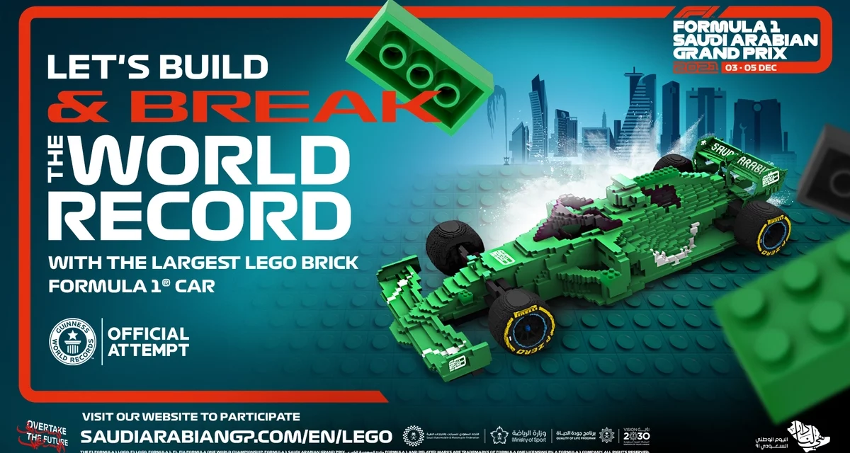 2021 FORMULA 1 SAUDI ARABIAN GRAND PRIX Promoter To Build World’s Largest LEGO® Brick Build of a Formula 1® Car for Charity