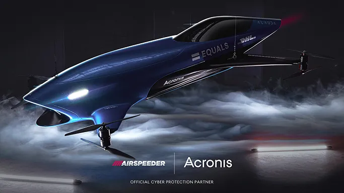 Etisalat hosts Acronis partner world’s first electric flying racing car Airspeeder at GITEX Global