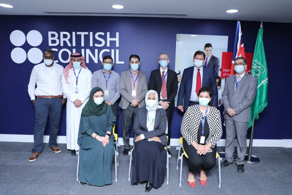 Neil Crompton British Ambassador to Saudi Arabia British Council KSA visit team photo_ssict_1200_800