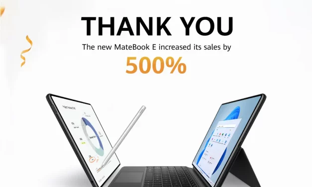 The newly launched ultra-slim 2-in-1 laptop HUAWEI MateBook E achieves 500% growth in sales during pre-order phase
