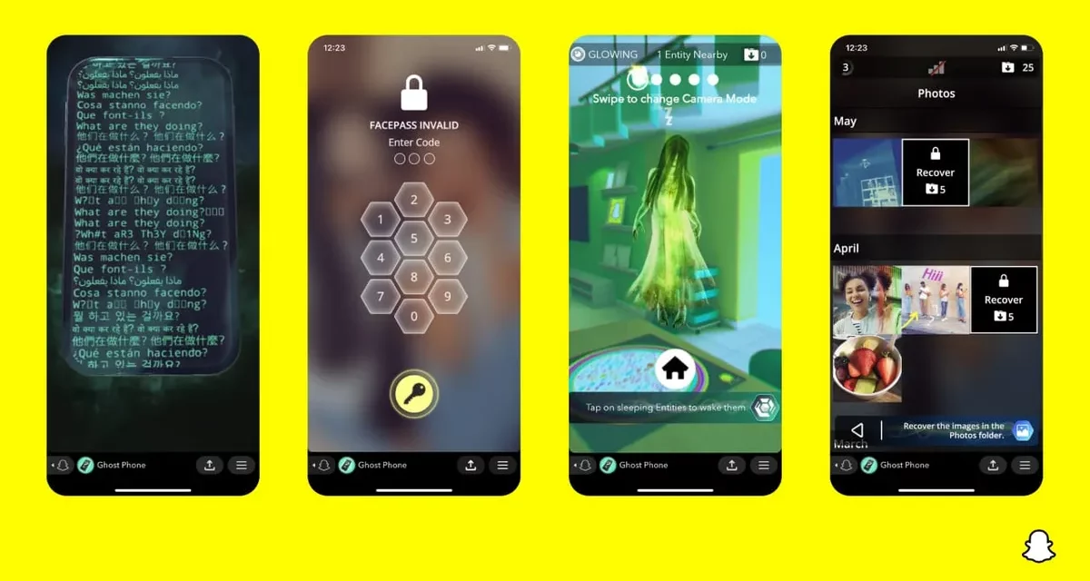 Snapchat Introduces First of its Kind AR Game: Ghost Phone