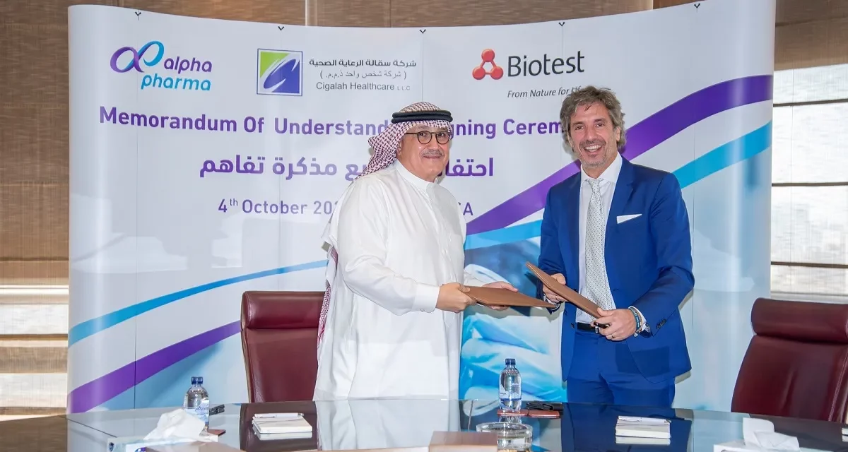 Alpha Pharma signs MoU with Biotest to produce Plasma derived medicines in KSA