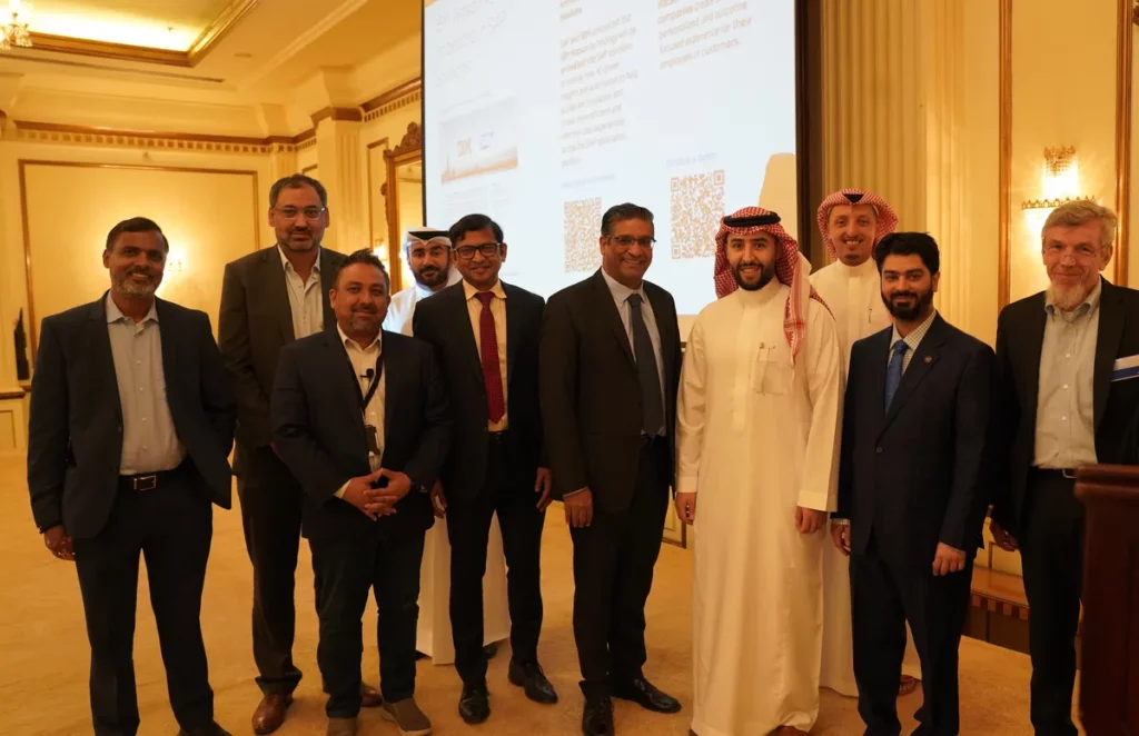 Image 2 - Mohammed Al Romaizan, VP SAP Saudi Arabia and Ashutosh Muni, interim MP of IBM Consulting Saudi Arabia, alongside IBM & SAP team_ssict_1200_776