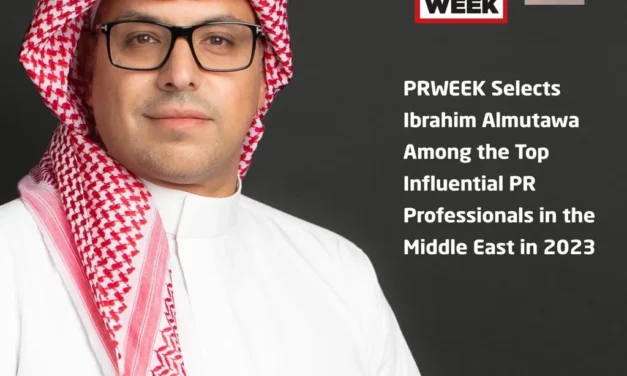 PRWEEK Selects Ibrahim Almutawa Among the Top Influential PR Professionals in the Middle East in 2023