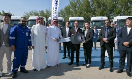 Almajdouie Motors delivers first batch of Hyundai Xcient 2023 trucks as part of logistics fleet modernization.