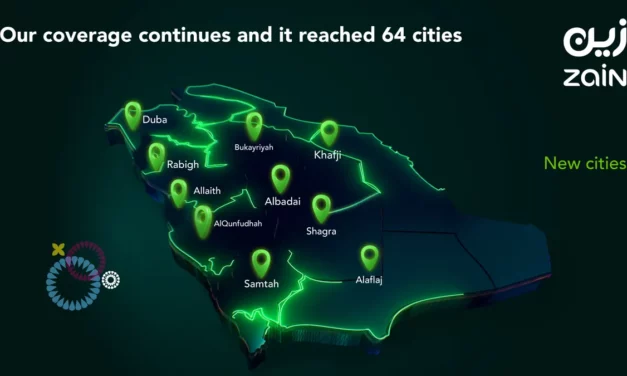 Zain KSA Expands 5G Network Reach to 64 Cities 