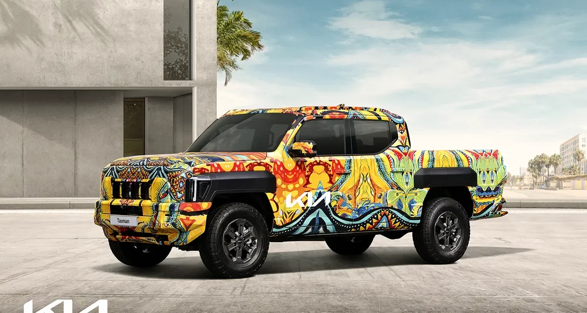 Kia unveils unique camouflage for its first-ever Tasman pickup truck